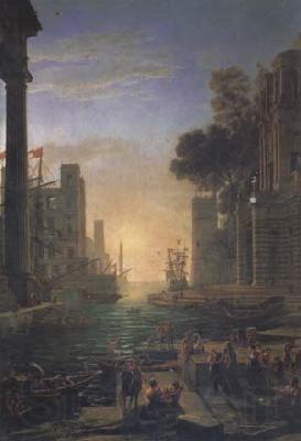 Claude Lorrain Port of Ostia with the Embarkation of St Paula (mk17) Germany oil painting art